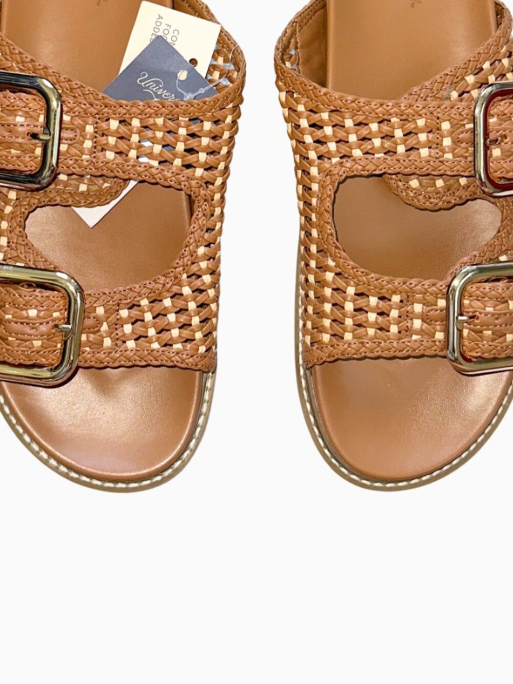 FINAL SALE! Universal Thread Collin Double Strap Buckle Sandals Cognac Size 9.5 - Picture 7 of 9